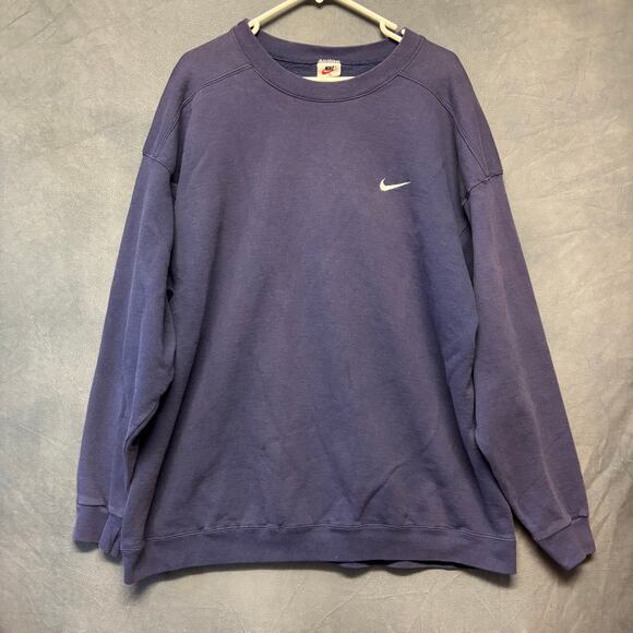 Nike Vintage Crewneck Sweatshirt USA Made White Tag XXL Streetwear Skater Logo - Picture 1 of 10